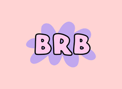 Brb Pink Text GIF