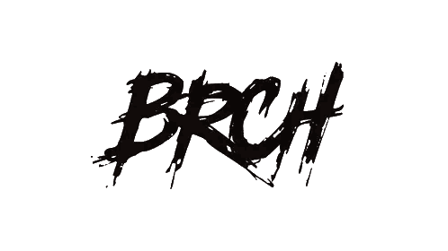 Brch Word In Black On Yellow Sticker