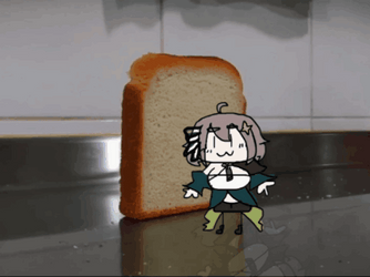 Bread Falling Over Haruko Shima Meme GIF