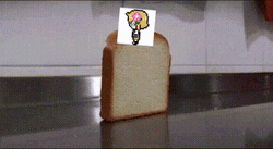 Bread Falling Over Spinning Anime GIF