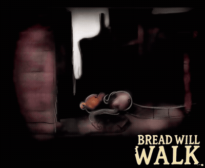 Bread Will Walk Cartoon Poster GIF