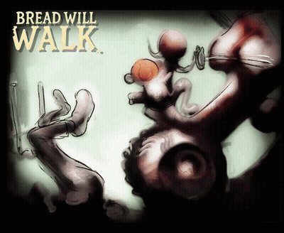 Bread Will Walk Poster Cartoon Holding Ball GIF
