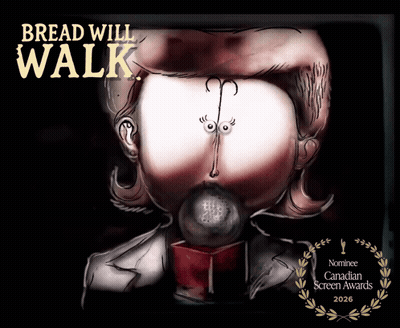 Bread Will Walk Poster Man With Bubble In Mouth GIF