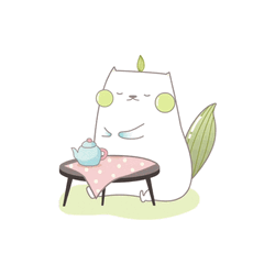 Break Time Cat Having Tea Time GIF