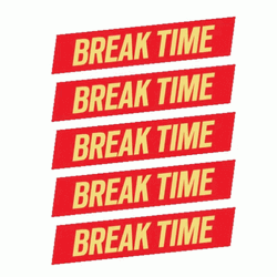 Break Time Cool Strikeout Font GIF