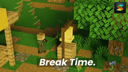 Break Time Minecraft People GIF