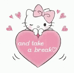 Break Time Relax Hello Kitty GIF