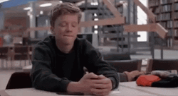 Breakfast Club Brian Punches His Arm GIF