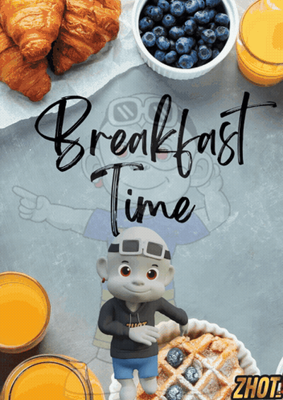 Breakfast Time Cartoon Poster GIF