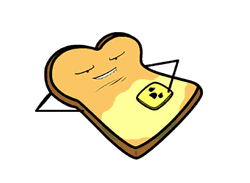 Breakfast Toast Rubbing Butter GIF