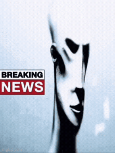 Breaking News Sign With Face GIF