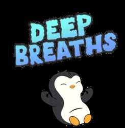 Breathe Deep Breaths Penguin Meditate