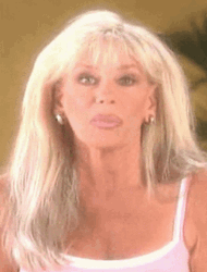 Breathing Exercise Blonde Woman Tongue Sticking Out GIF