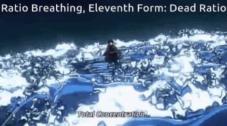 Breathing Exercise Giyu Tomioka Demon Slayer GIF