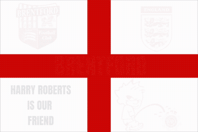 Brentford Harry Roberts Is Our Friend Red And White Flag GIF