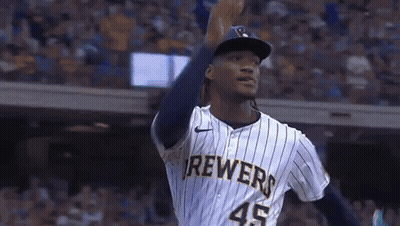 Brewers Baseball Player Throwing Ball GIF