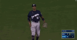 Brewers Catcher Conducts Crowd GIF