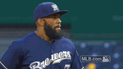 Brewers Eric Thames Got Upset GIF