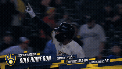 Brewers Player Running Toward Duarte GIF