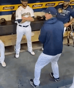 Brewers Player Showing Off Moves GIF