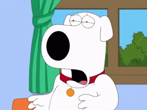 Brian From Family Guy Sitting In Front Of Window GIF