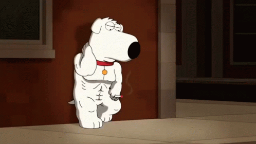 Brian From Family Guy Smoking Cigarette GIF