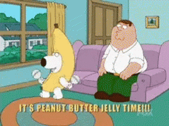 Brian Griffin Excited For Peanut Butter Jelly Time GIF