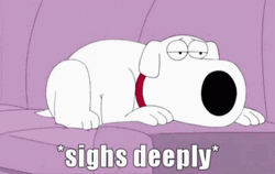 Brian Griffin Exhausted GIF