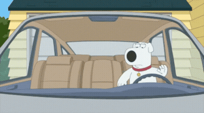 Brian Griffin Sitting In Car GIF