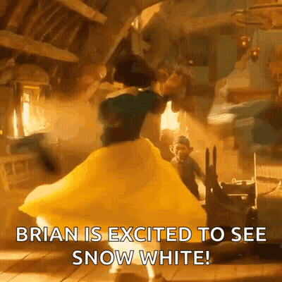 Brian Is Excited To See Snow White In A Painting GIF