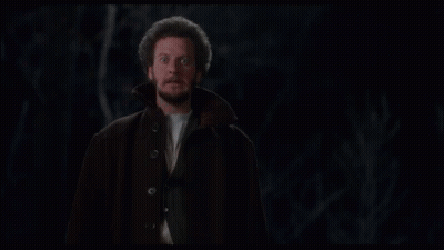 Brick House With Fence In Snow GIF