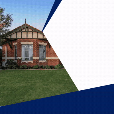 Brick House With Green Lawn And Blue Sky GIF