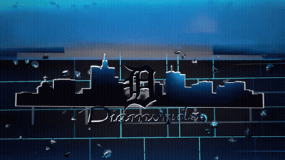 Brick Wall City Skyline With Word Diamonds GIF