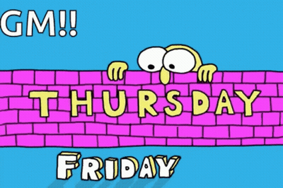 Brick Wall Saying Thursday Friday GIF