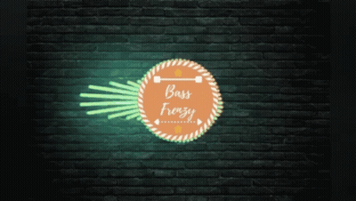 Brick Wall With Bass Frenzy Neon Sign GIF