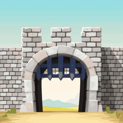 Brick Wall With Gate GIF