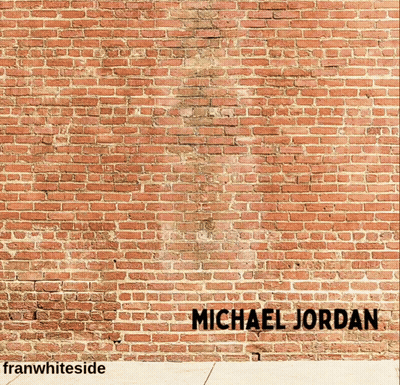 Brick Wall With Michael Jordan Written in Black