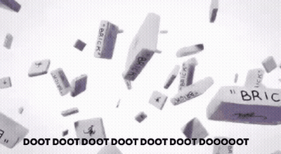 Bricks Falling Doot Doot Doot Doot Doot Doot Dooot GIF
