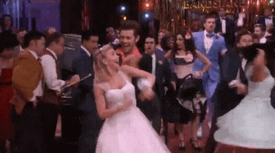 Bride And Groom Dancing At Wedding Reception GIF