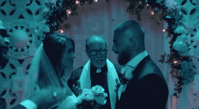 Bride And Groom Getting Married With Priest GIF