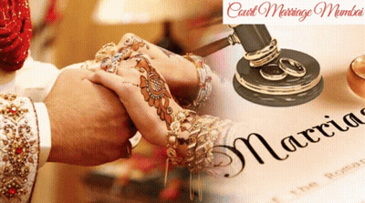 Bride And Groom Holding Hands Court Marriage Mumbai GIF