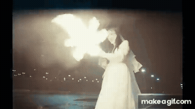 Bride and Groom Holding Torch