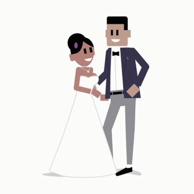 Bride And Groom Kissing On Beach View From Her Throne GIF