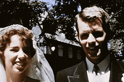 Bride And Groom Smiling Wedding Photo GIF