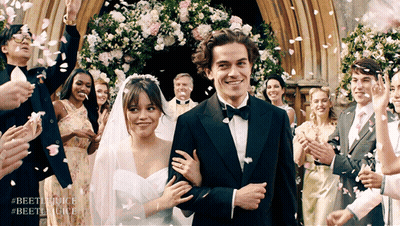 Bride And Groom Walking Down Aisle GIF