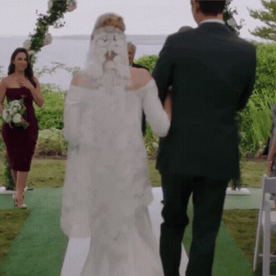 Bride And Groom Walking Down The Aisle GIF