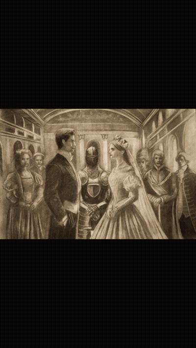 Bride And Groom With Man In Helmet GIF