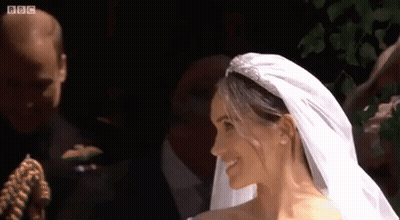 Bride In Wedding Dress Smiling GIF