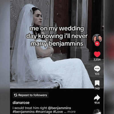 Bride Knowing She'll Never Marry Benjamin GIF