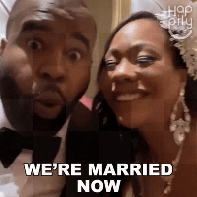 Bride Making Funny Face With Groom GIF